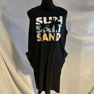 Sun Salt Sand Coconut Tree Tank Dress/ Cover up Size XL